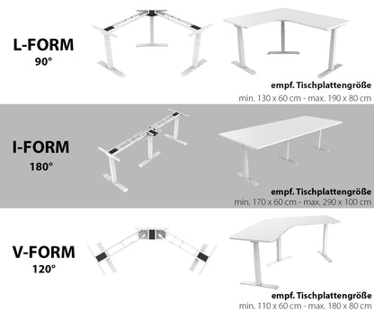 ESMART Höhenverstellbares Schreibtisch-Gestell EBX Series
