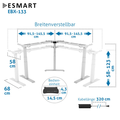ESMART Höhenverstellbares Schreibtisch-Gestell EBX Series