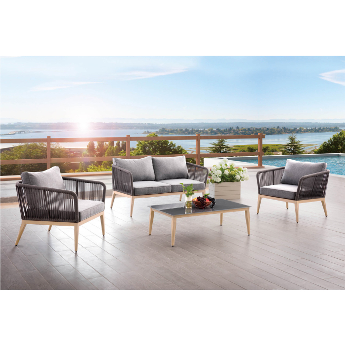 Set 2 Sitzgruppe AISER -Madeira- mit Lounge Garten und Sesseln Tisch Royal Kaffee