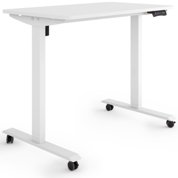 ESMART ETX-121WW Elektrischer Schreibtisch auf Rollen 100 x 60 cm (Weiß)	