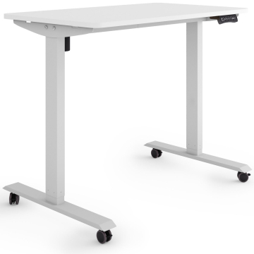 ESMART ETX-121GW Elektrischer Schreibtisch auf Rollen 100 x 60 cm (Weiß)