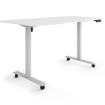 ESMART ETX-121GW Elektrischer Schreibtisch auf Rollen 160 x 80 cm (Weiß)