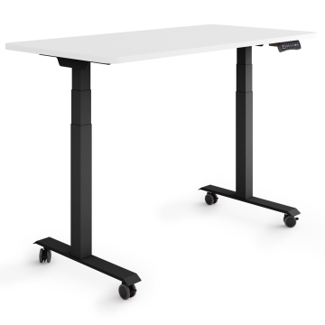 ESMART EZX-132BW Elektrischer Schreibtisch auf Rollen 120 x 60 cm (Weiß)