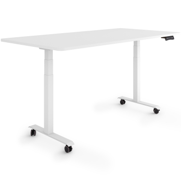 ESMART EZX-132WW Elektrischer Schreibtisch auf Rollen 160 x 80 cm (Weiß)	