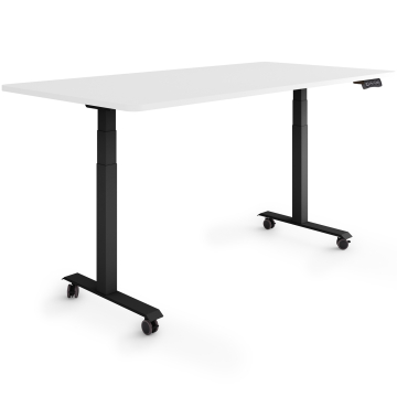 ESMART EZX-132BW Elektrischer Schreibtisch auf Rollen 160 x 80 cm (Weiß)