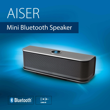 AISER ® HSR 13 Bluetooth ® Boom Box Platin Silver