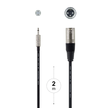 HAISER Mikrofonkabel 3,5 mm-Klinke-Male / XLR-Male  2 m