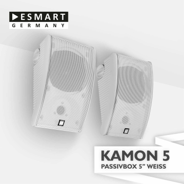 2er Set Wandlautsprecher "KAMON 5" 13,3 cm (5,25") 50 W RMS Passiv Weiß